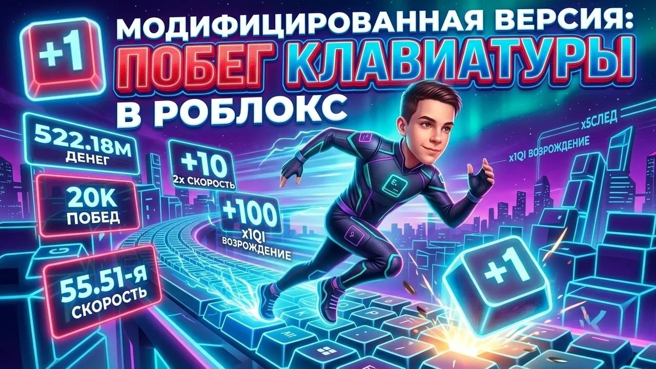 МОДЕФИЦИРОВАННАЯ ВЕРСИЯ +1 СКОРОСТЬ ПОБЕГА КЛАВИАТУРЫ! САМАЯ БОЛЬШАЯ СКОРОСТЬ