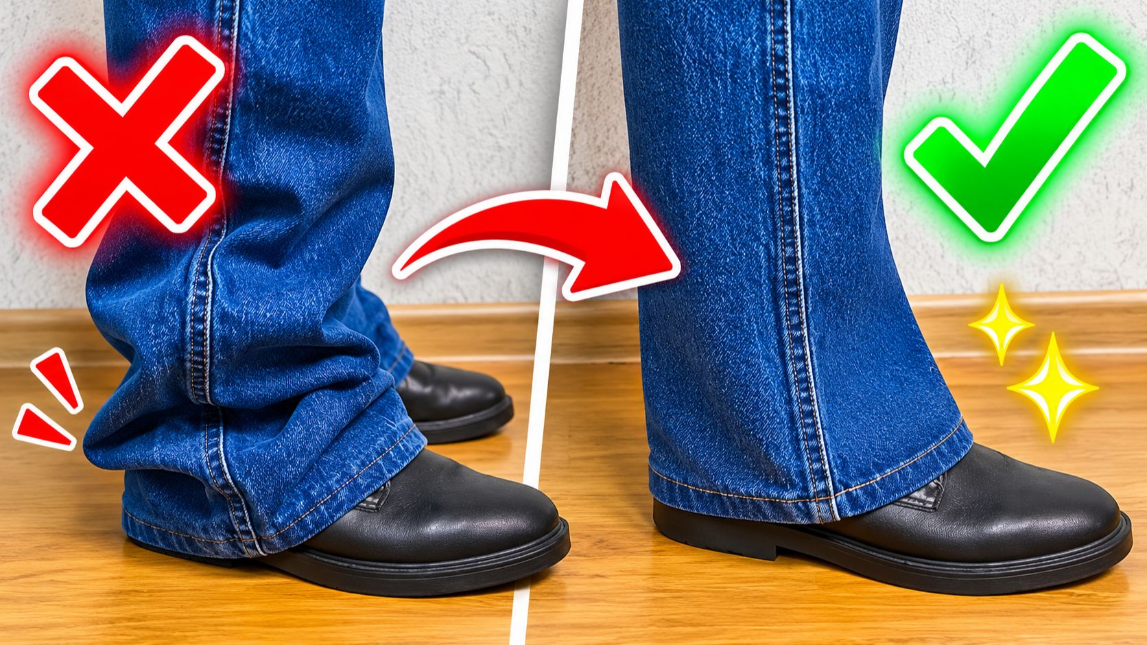😱 Зачем я раньше мучилась? Джинсы можно укоротить ВОТ ТАК!