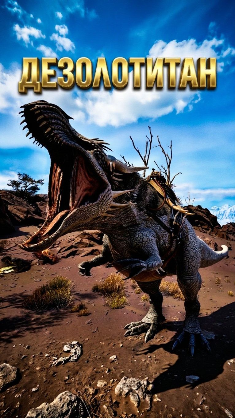 Дезолотитан 174 лвл приручение с Десмода помпой #arksurvivalascended #desolotitan