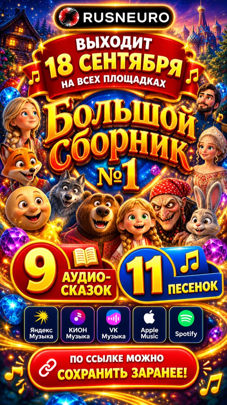 Сказки RUSNEURO теперь можно слушать без экрана