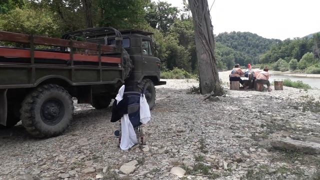 Туапсе. Весёлая экскурсия  на базу  Антар в горы Тенгинки на ГАЗ 66. Река Шапсуга, остановка Бурхан.