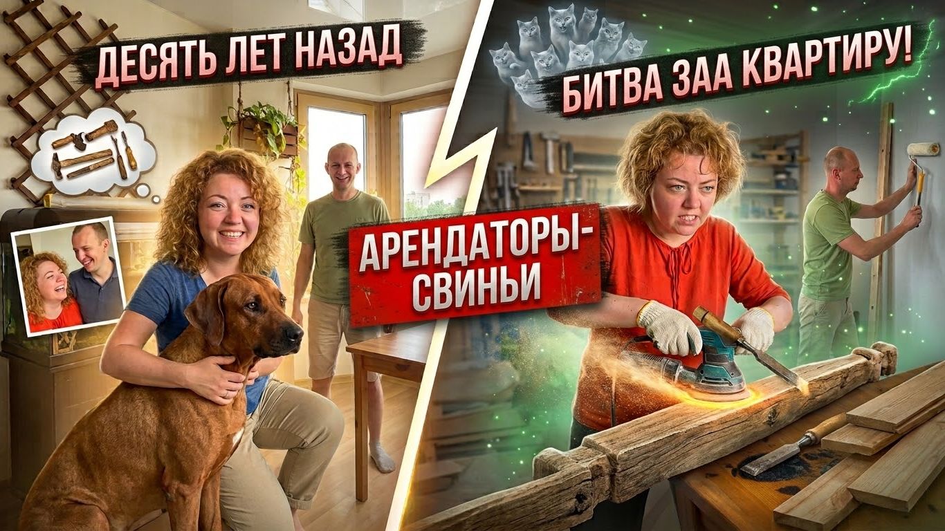 Ремонтируем квартиру после грязных жильцов и вспоминаем прошлое. 10 лет нашей жизни в этой квартире