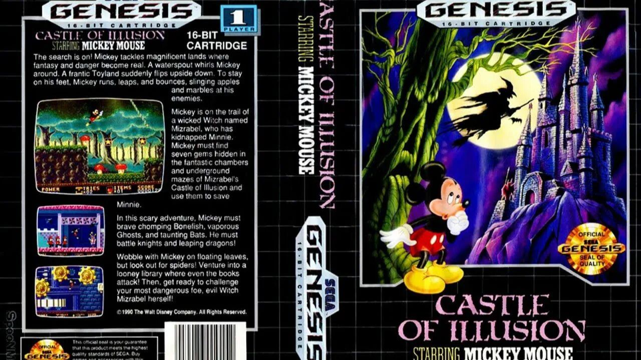 Sega Mega Drive 2 (Smd) 16-bit Castle Of Illusion Starring Mickey Mouse Прохождение