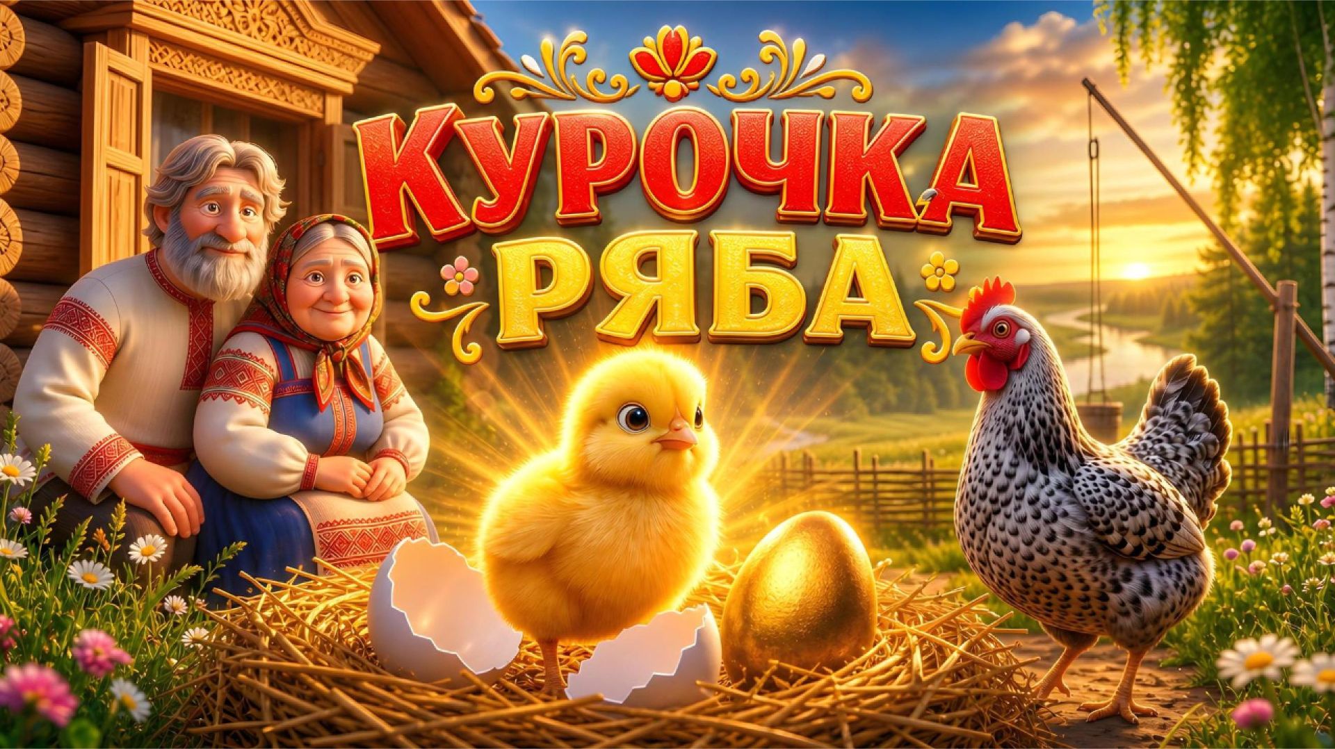 Курочка Ряба 🐔 Русская народная сказка | Мультфильм для детей | RUSNEURO