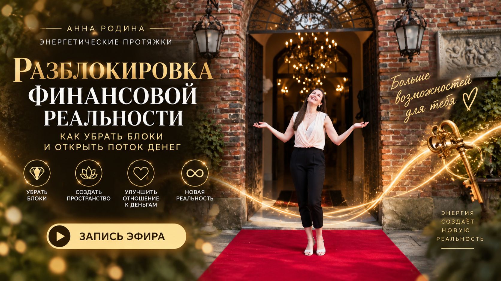 Разблокировка финансовой реальности. Энергетическая протяжка с Анной Родиной
