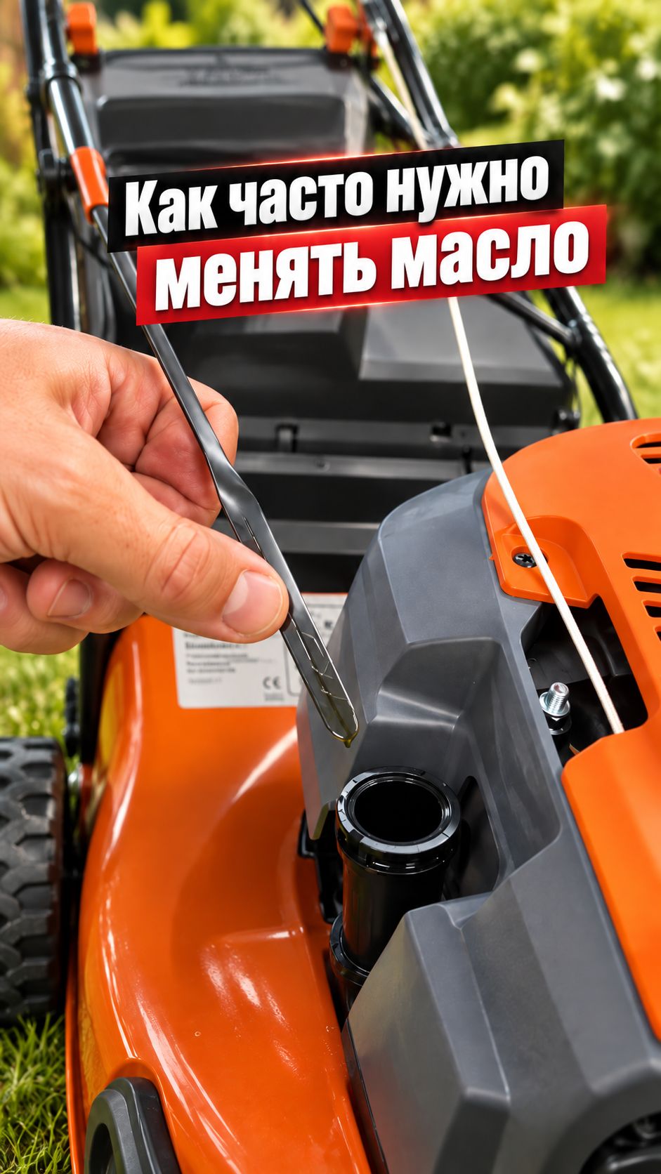 Когда менять масло в газонокосилке?