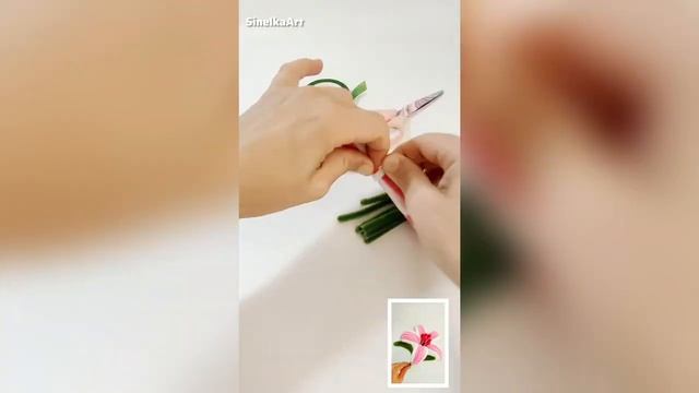 Как делать лилию из синельной проволоки / Цветы из синельной проволоки