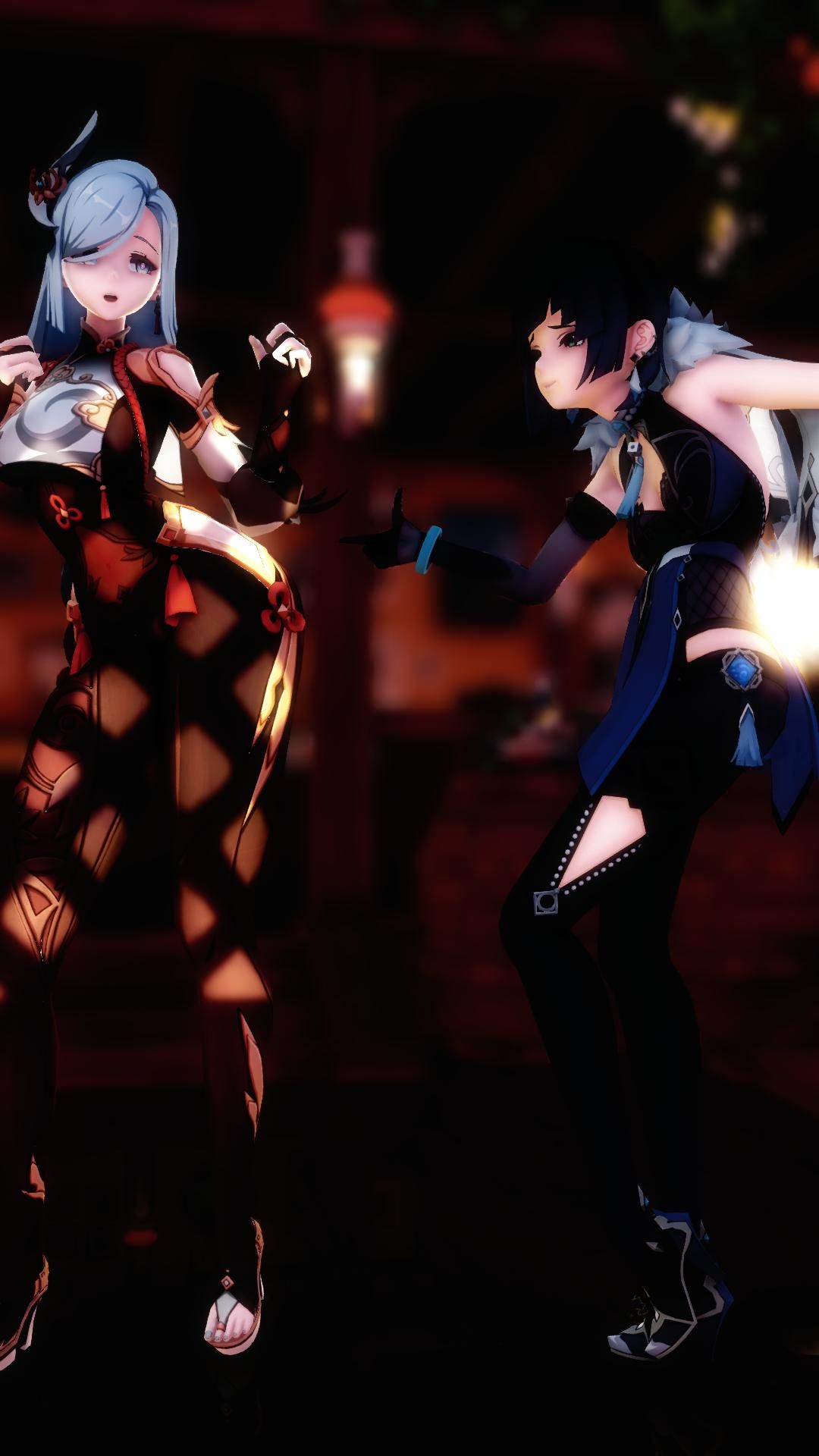 ||mmd X Genshin Impact|| Let's Grove Tonight |Shenhe||Yelan|