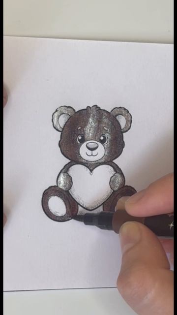 Раскраска милый медвежонок 🐻