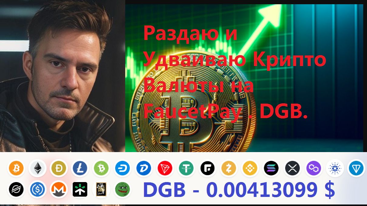 Раздаю и Удваиваю Крипто  Валюты на FaucetPay . DGB.