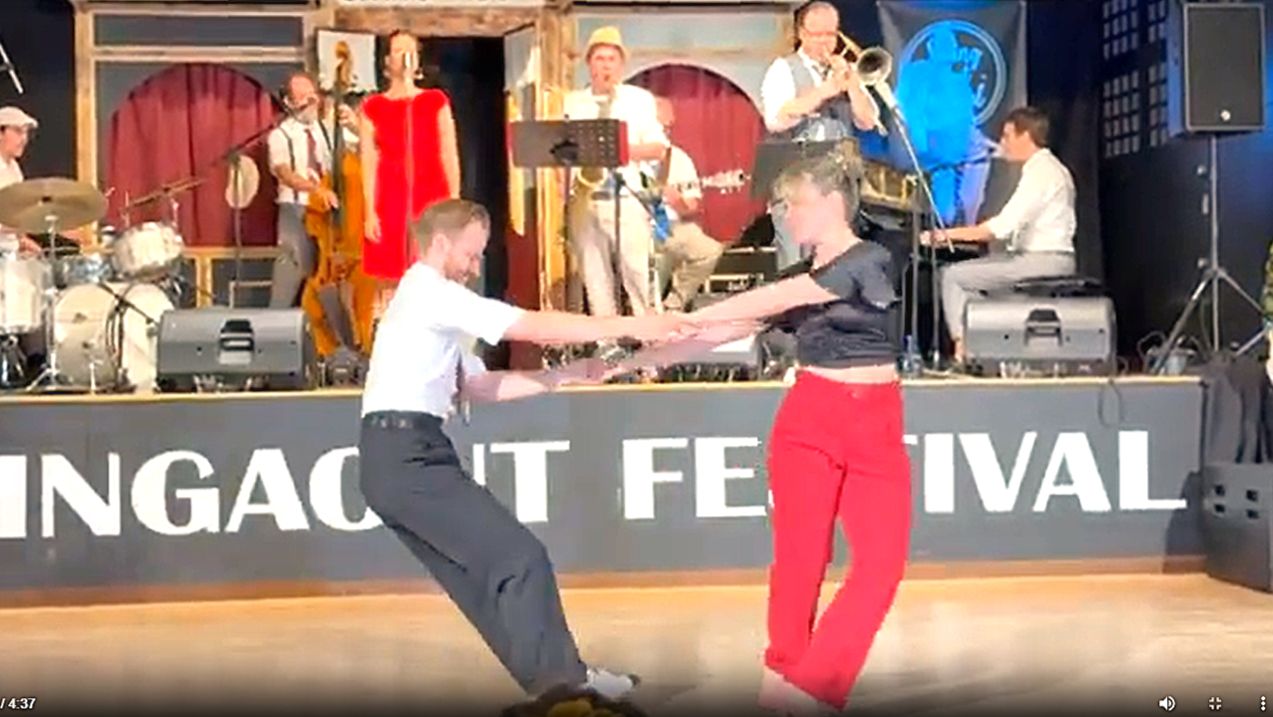 SWING DANCE IMPROV By Sondre & Tanya. #Танцы
