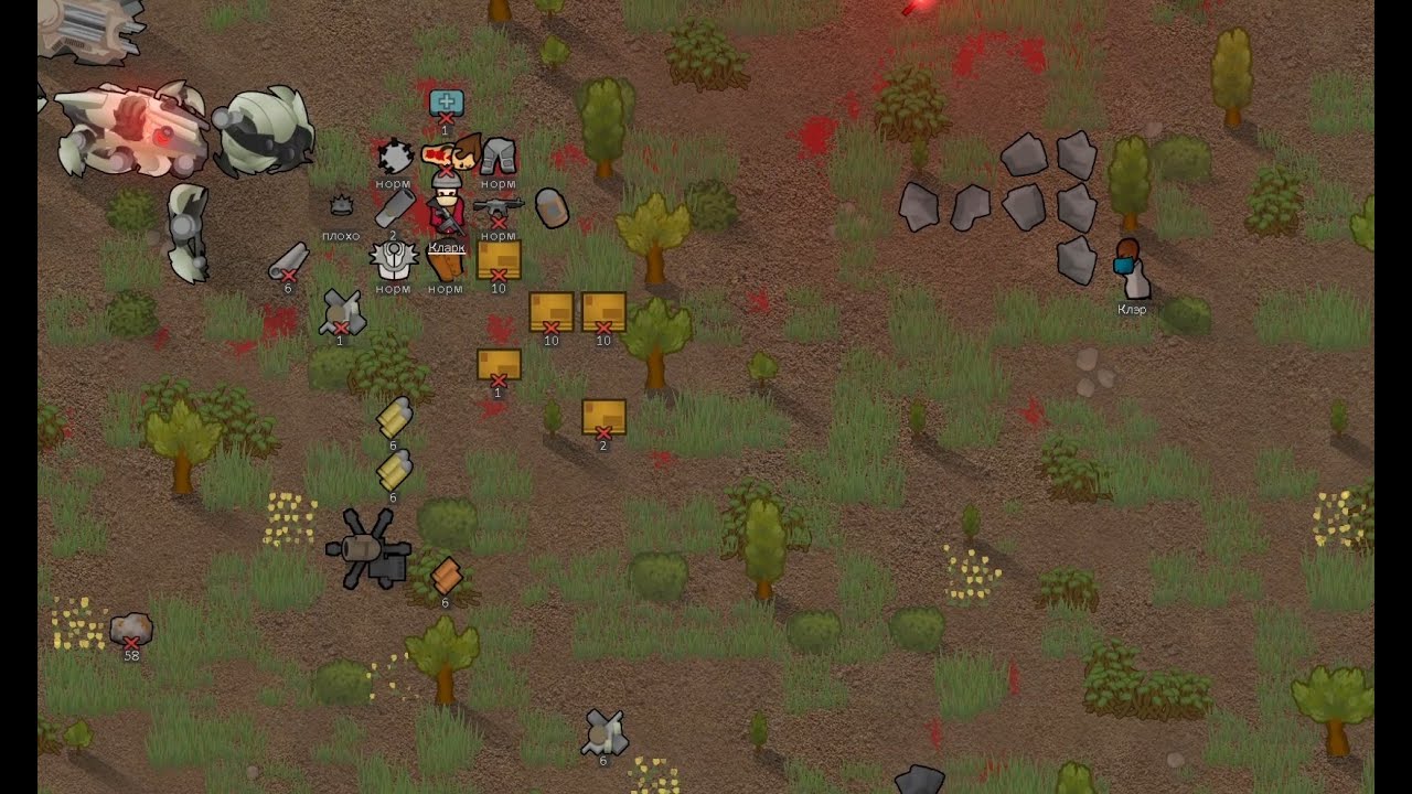 Кластер и миномёт RimWorld 32