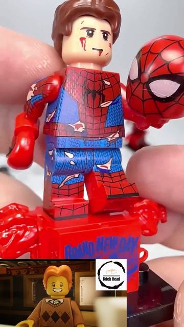 LEGO Spider-Man Совершенно новый день Человек-паук получил повреждения в битве Джинс Минифигурки Ха