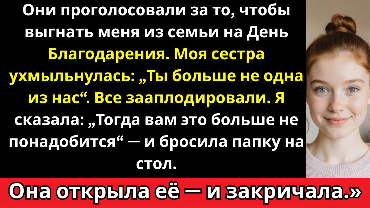 Моя семья проголосовала против меня на День Благодарения — и тогда я раскрыла всё, что им дала.