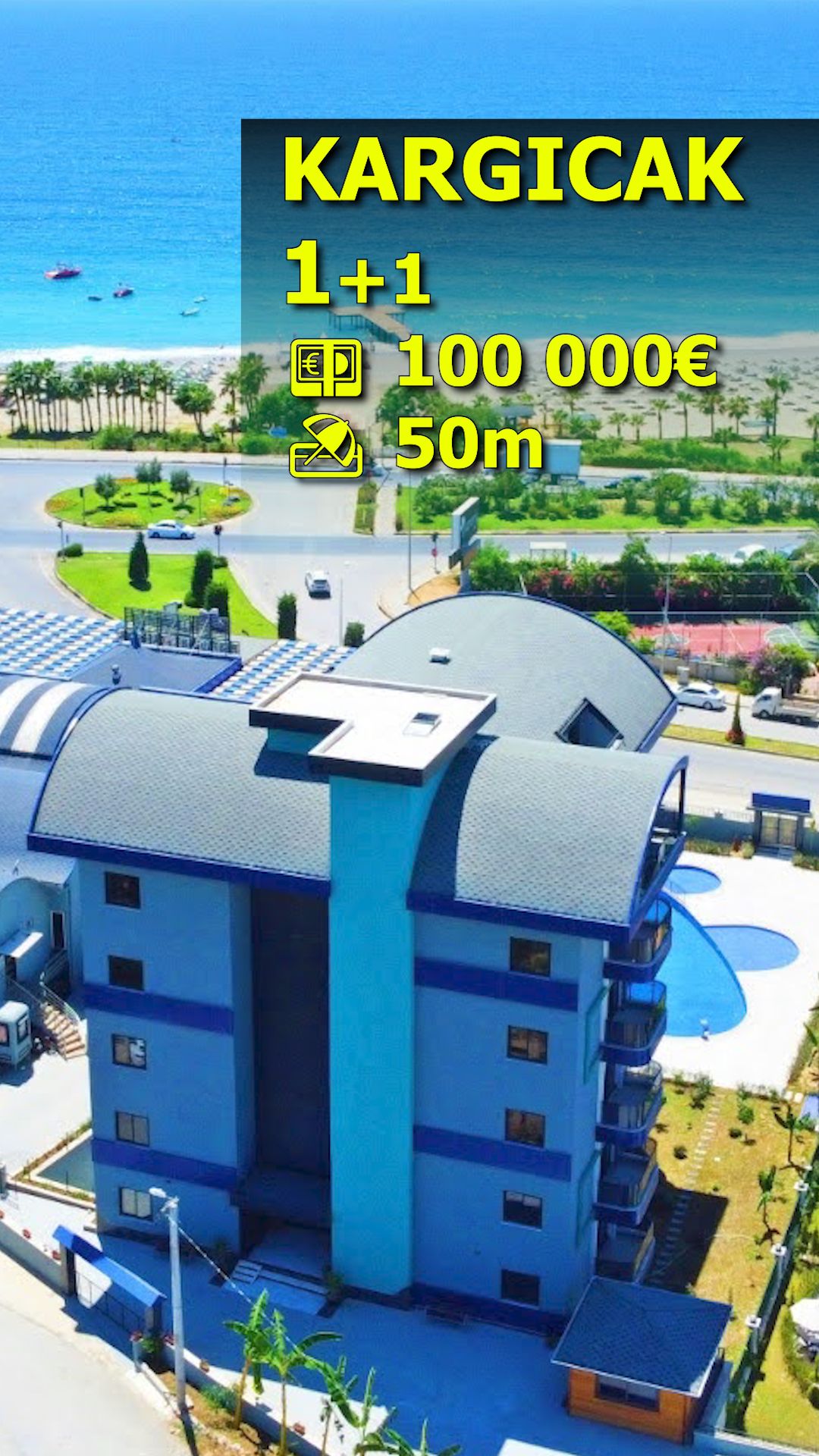 Mahmutlar 11  100 000  50m  seaview