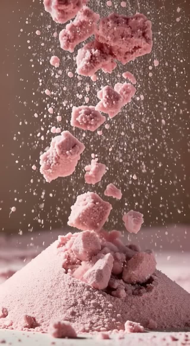 Розовый песок: эстетика падения и текстуры ✨🌸 Сделано в AI.