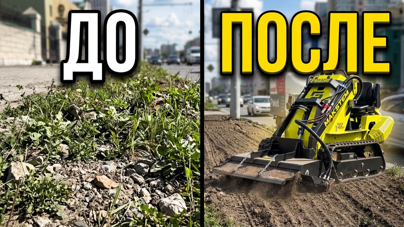 Мини тракторы меняют городские улицы в Новосибирске #макстем #спецтехника #город #обслуживание