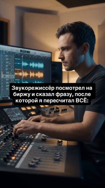 Звукорежиссёр посмотрел на биржу и сказал фразу, после которой я пересчитал ВСЁ: