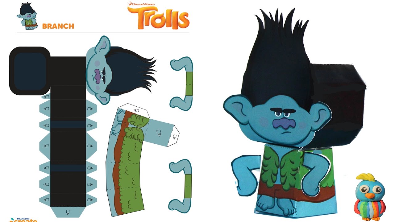 How to make Branch Trolls papercraft