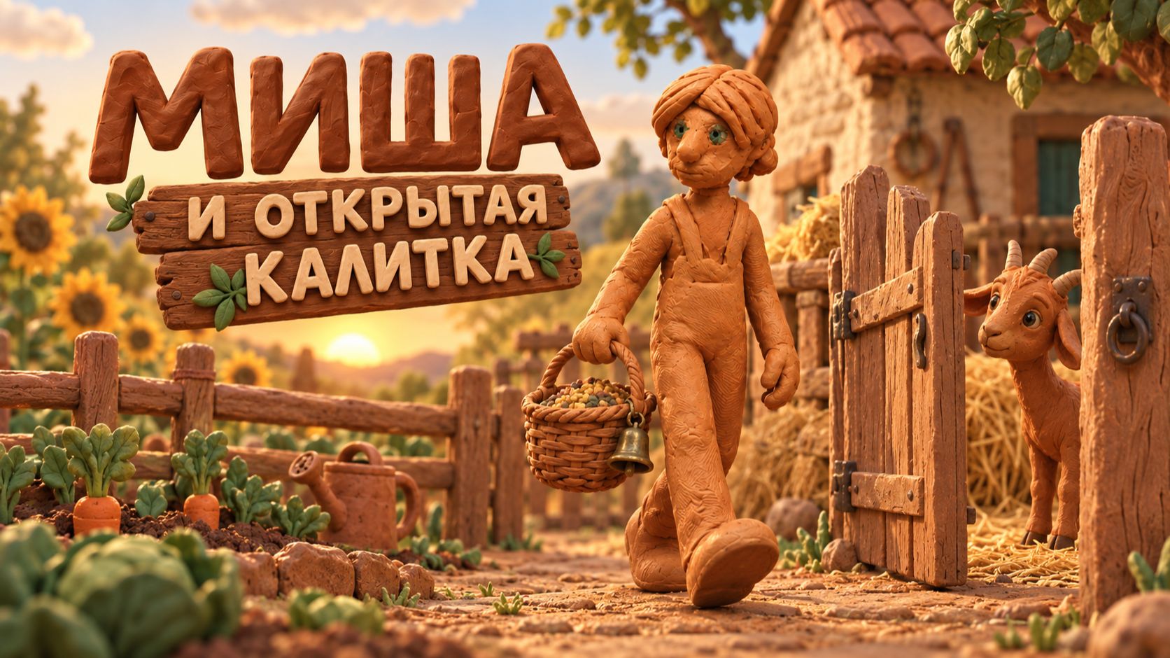 Миша и открытая калитка   Добрый пластилиновый мультфильм для детей про ответственность