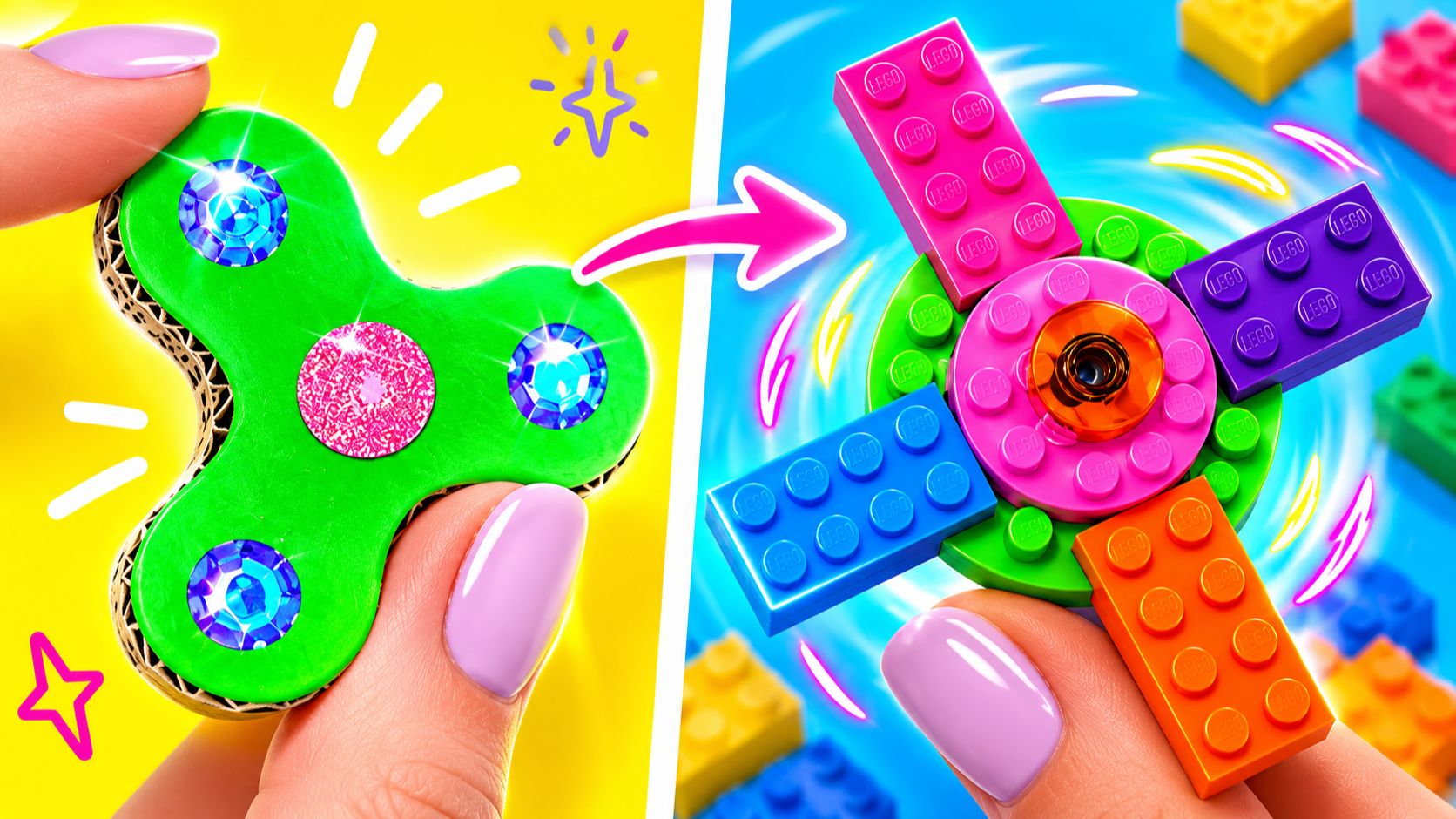 LEGO Vs Поделки! 🎨🧱 Богатые против бедных: арт-челлендж