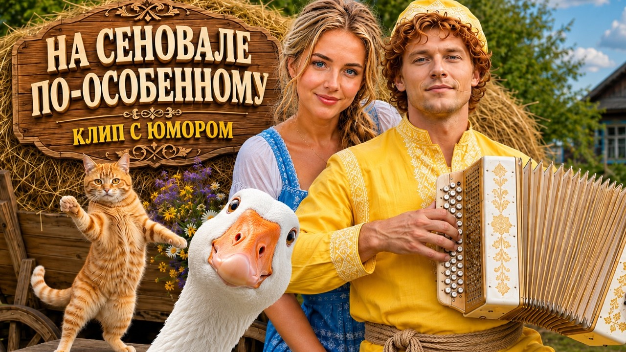  НА СЕНОВАЛЕ ВСЁ ПОШЛО НЕ ТАК!  Весёлая песня про любовь по-деревенски  Клип с юмором