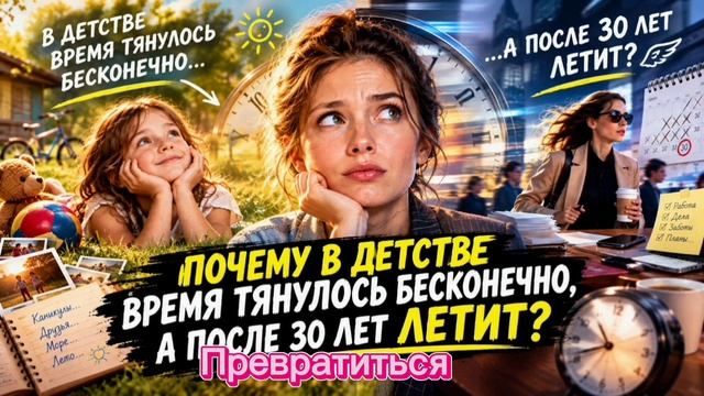 Почему в детстве время тянулось бесконечно, а после 30 лет летит?