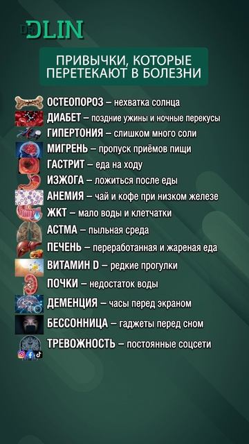 Эти привычки ПЕРЕТЕКАЮТ в болезни! #здоровье #привычки #зож