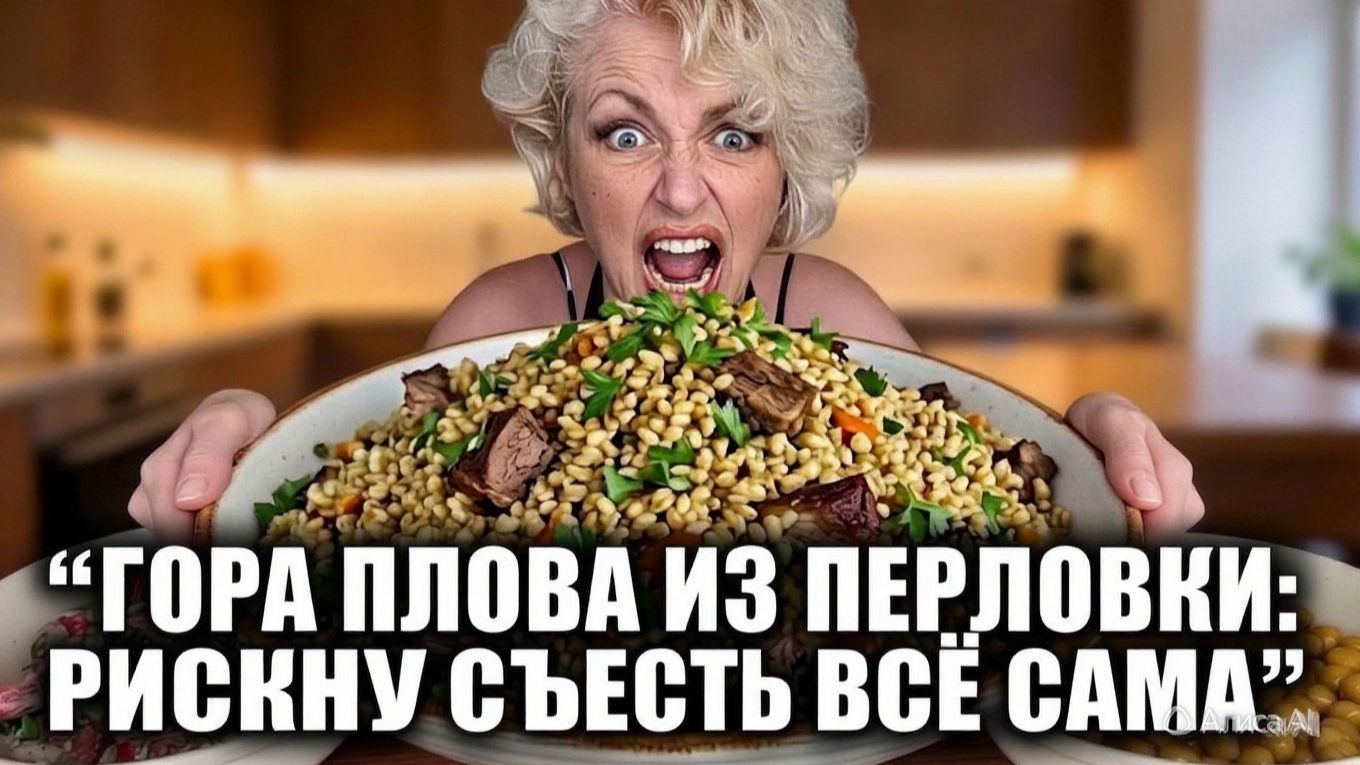 Мукбанг: Гора плова, горошек, салат—и всё это за один раз!