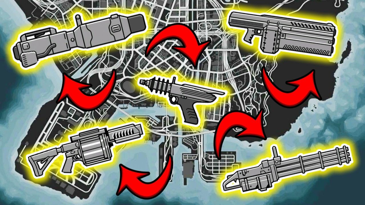 GTA 5 — все секретные и редкие виды оружия (рельсотрон, Up-n-Atomizer и многое другое)