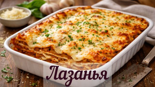 Лазанья с соусом 