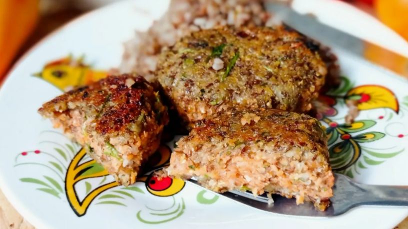 Котлеты из амаранта и чечевицы.