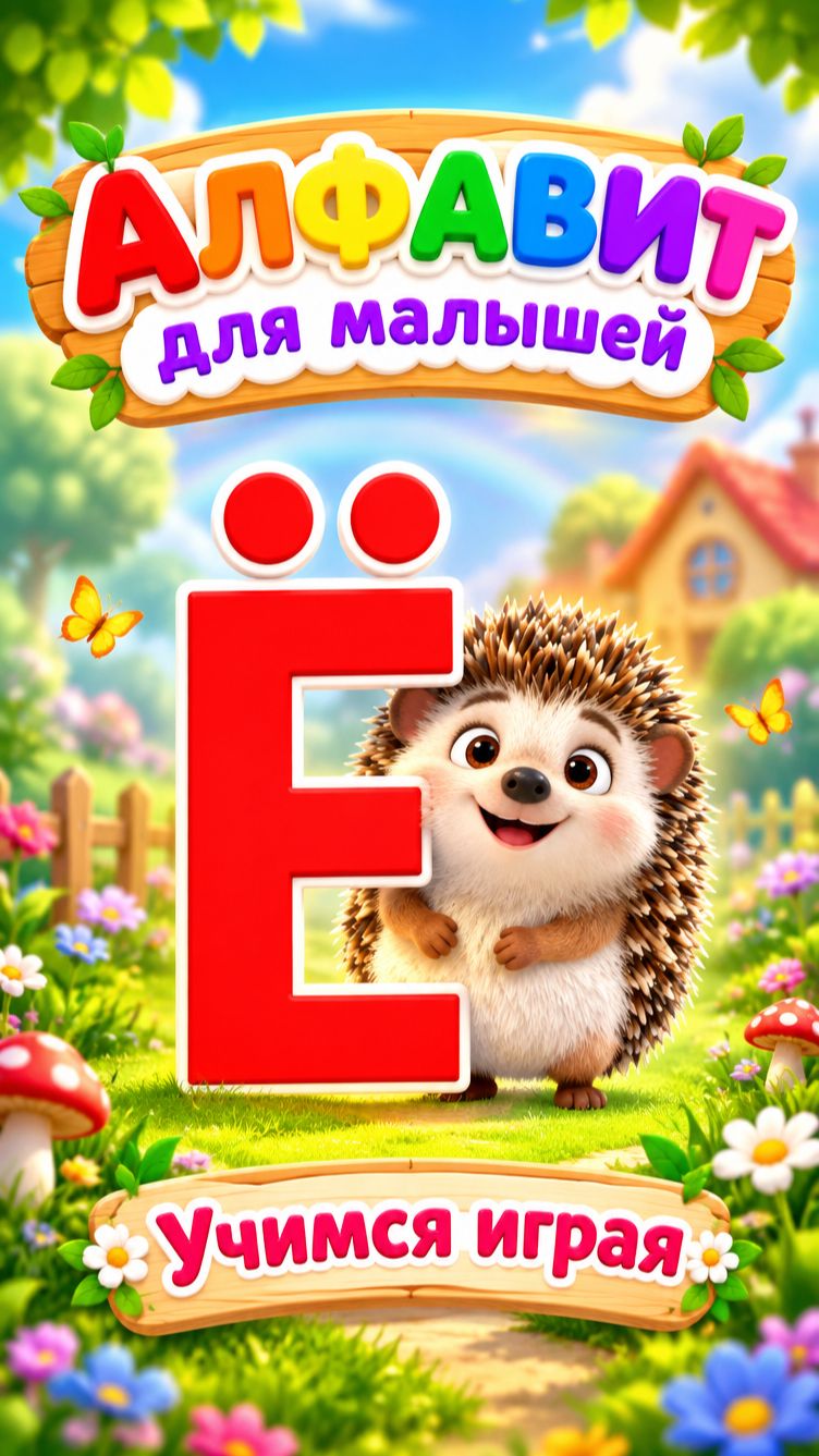 Учим буквы👀 Буква Ё!🦔