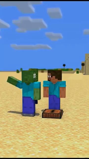 Херобрин против Супер-Стива: попытка поднять молот Тора — анимация по Minecraft
