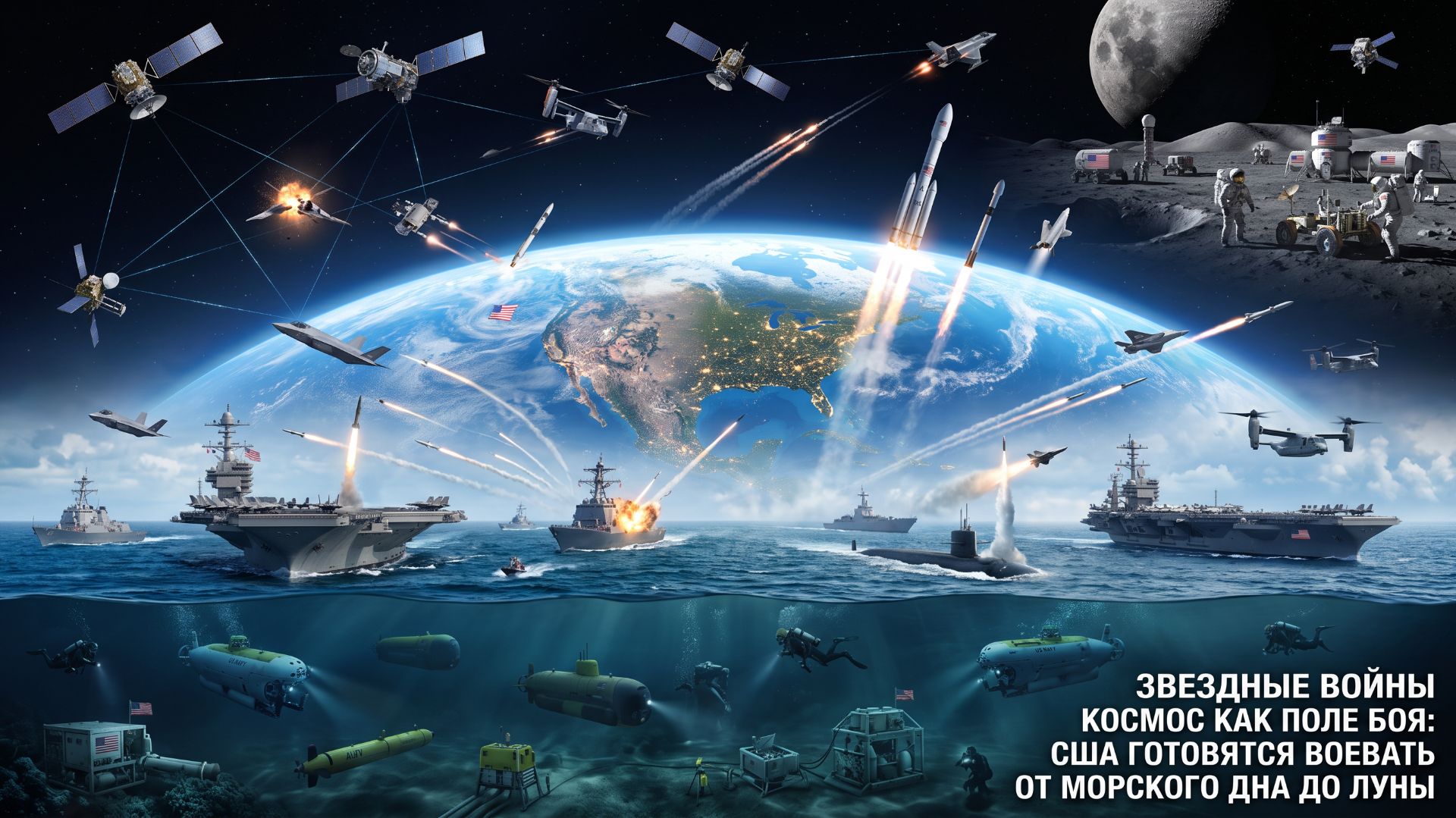 КОСМОС КАК ПОЛЕ БОЯ США ГОТОВЯТСЯ ВОЕВАТЬ ОТ МОРСКОГО ДНА ДО ЛУНЫ