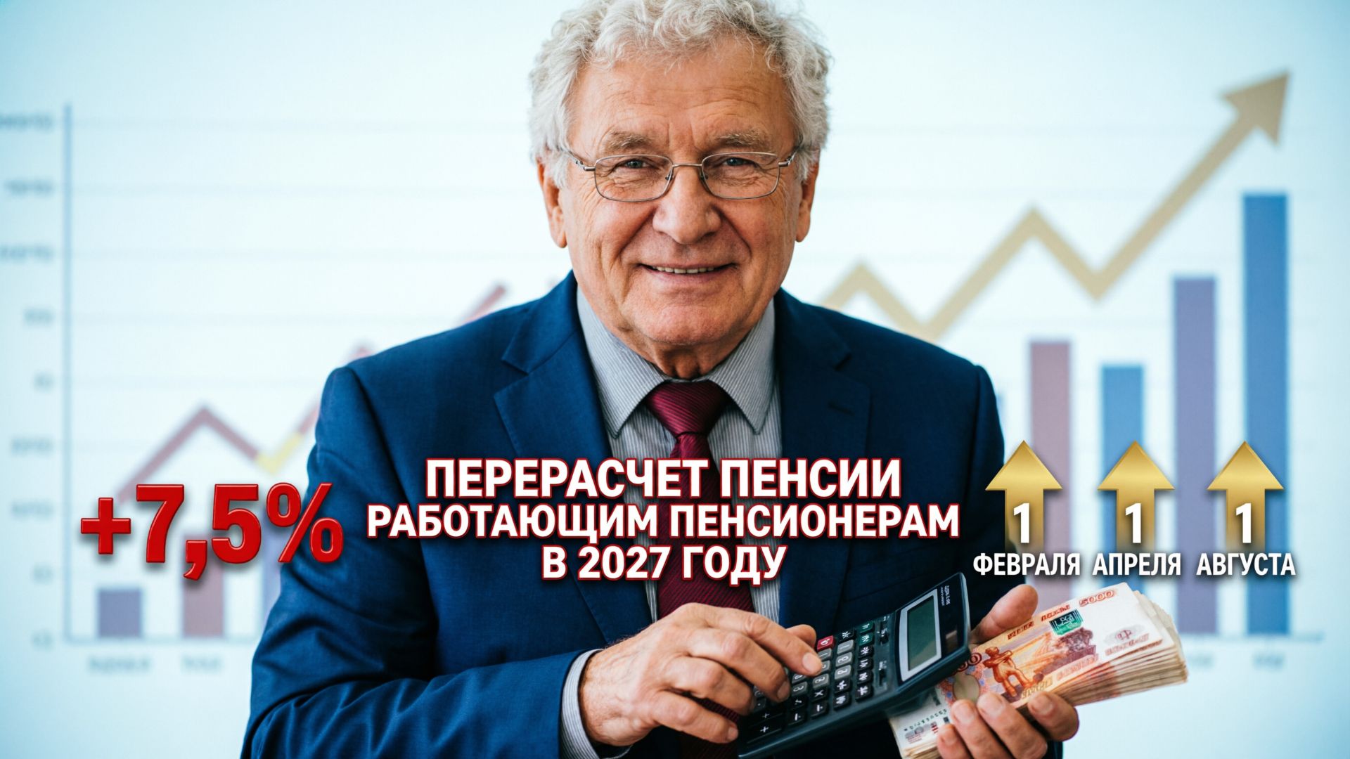 Перерасчет пенсии работающим пенсионерам в 2027 году: тройная индексация