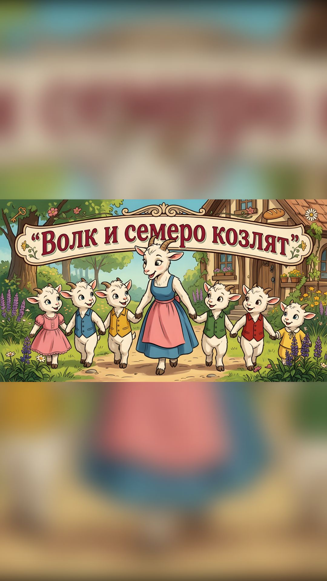 ВОЛК и семеро КОЗЛЯТ 🐺🐐 | ПОЛНАЯ сказка | Для детей