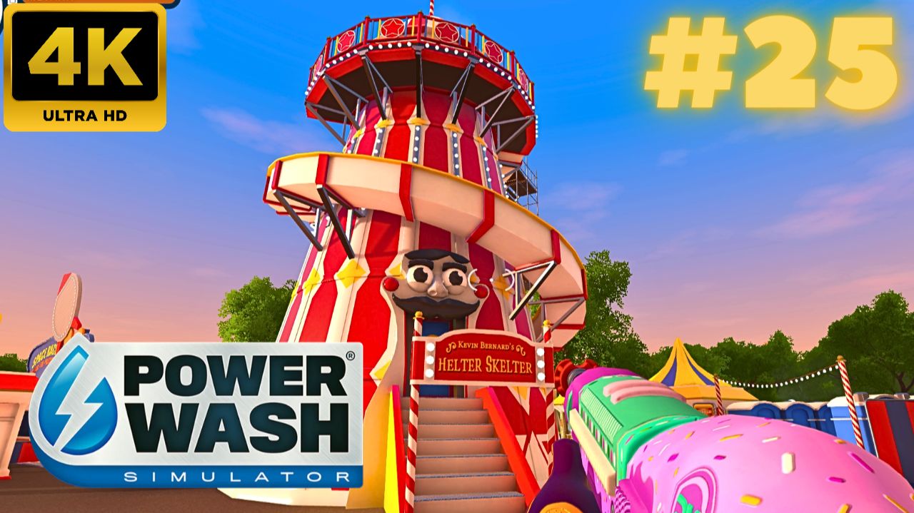 PowerWash Simulator: Отмыть спиральную горку #25 (4K)