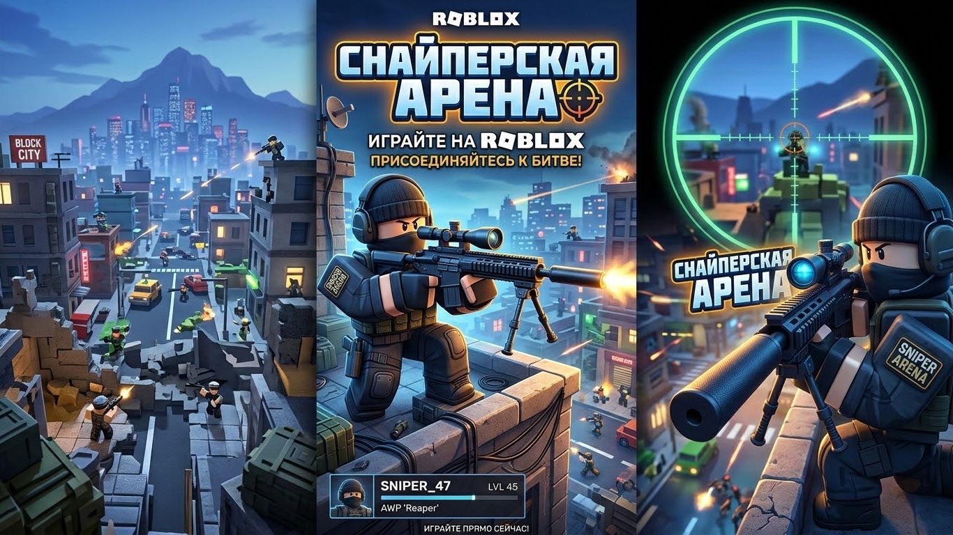 Обзор игры Снайперская арена - Roblox