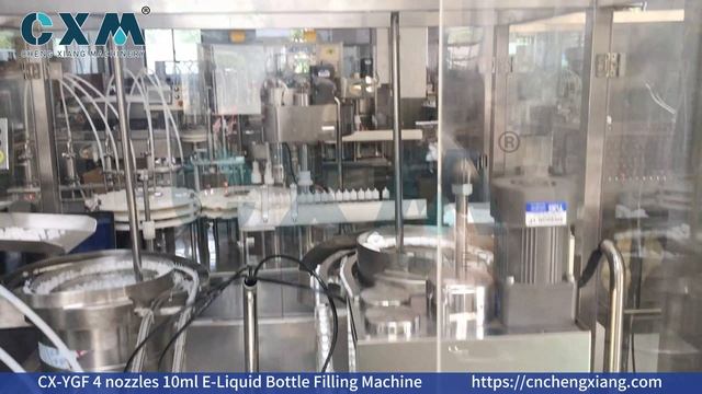Точный розлив 10 мл E-liquid на 4 сопла: Автоматическая линия CX-YGF для вейп-жидкостей
