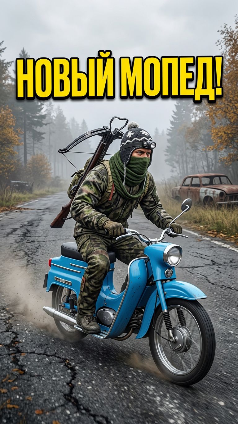 DayZ | Гоняю по Чернаруси на мопеде Jana 50. #СталкерБаннерщик #DayZ #DayZExperimental