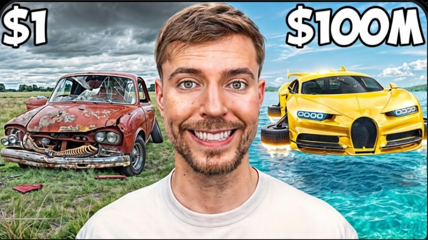 Машина за $1 Vs $100,000,000 MrBeast - Мистер Бист на Русском