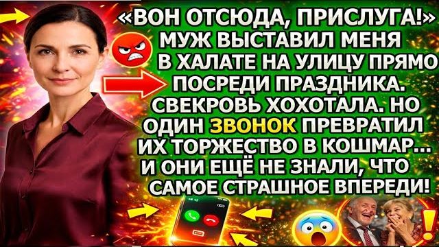 «Вон, прислуга!» Муж выгнал меня в халате на мороз, но звонок нотариуса всё изменил
