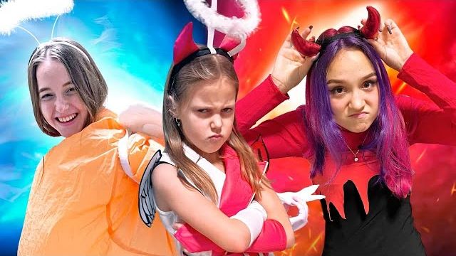 Амелька Карамелька - АНГЕЛ vs ДЕМОН! Амелька стала АнгелоДемоном! Какую сторону она выберет?