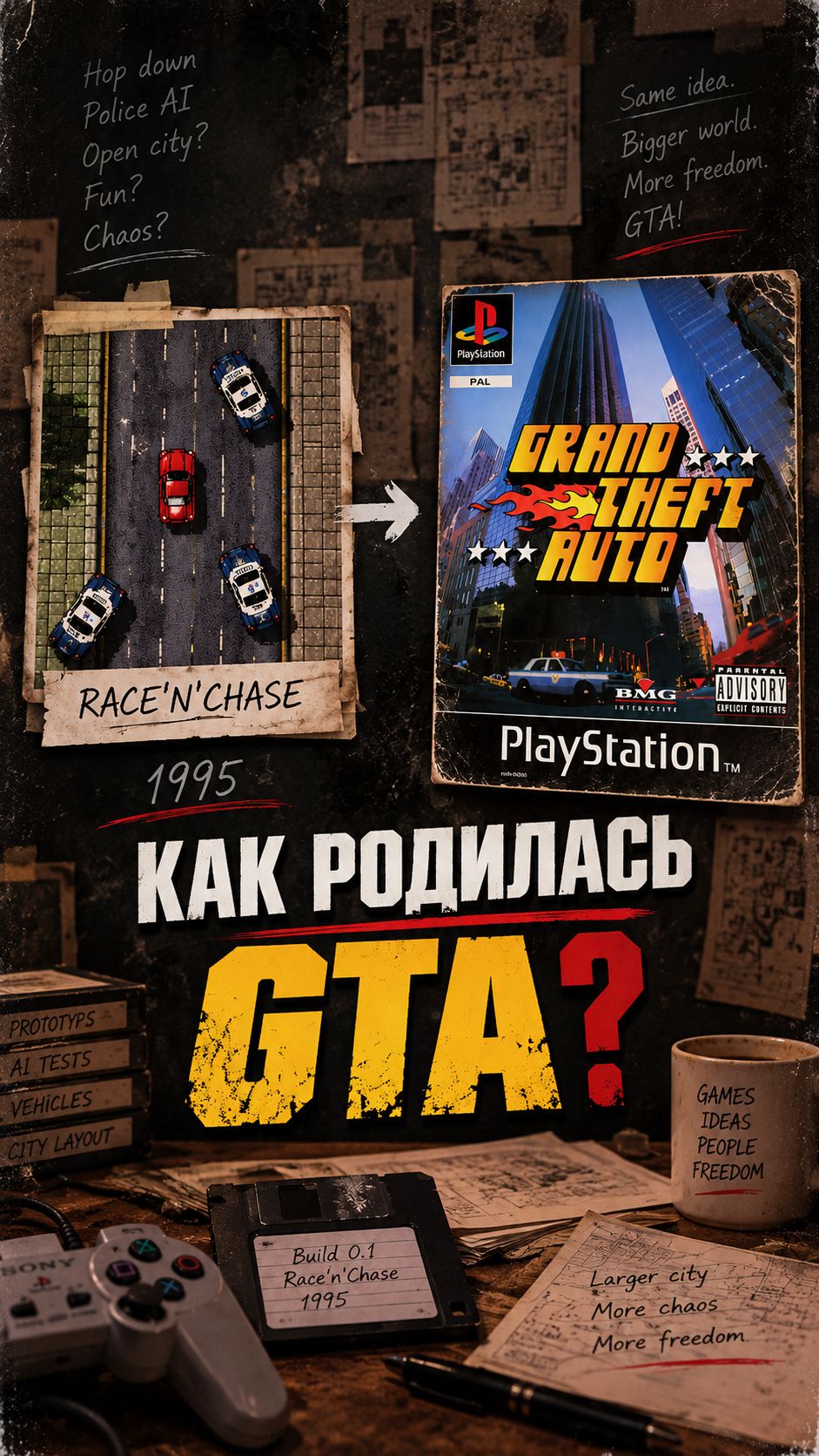 Как на самом деле появилась GTA? 😱 История Race’n’Chase #shorts
