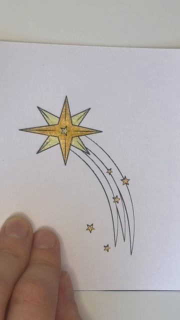 Раскраска блестящая звезда 🌟