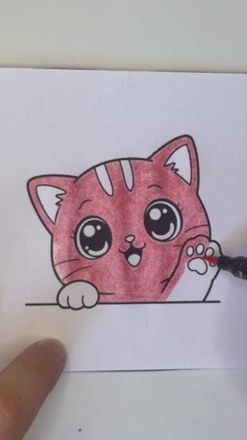 Милый кот 🐈 раскраска