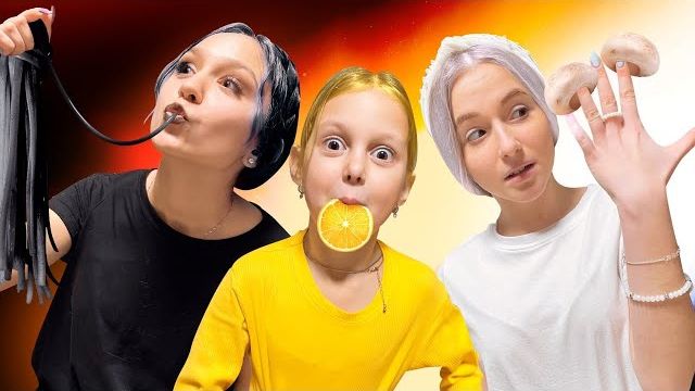 Амелька Карамелька - ЦВЕТНОЙ ЧЕЛЛЕНДЖ! Белый чёрный и желтый! 24 часа используем один цвет!