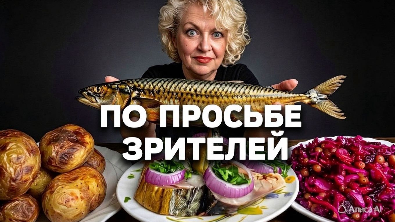 Мукбанг: Не оторваться: Скумбрия х/к, картошечка запечённая и винегрет