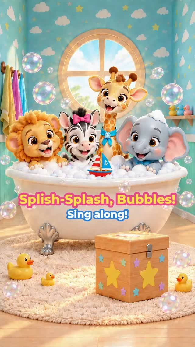 Peekaboo In The Bubble Bath! 🛁🫧 #shorts #kidssongs